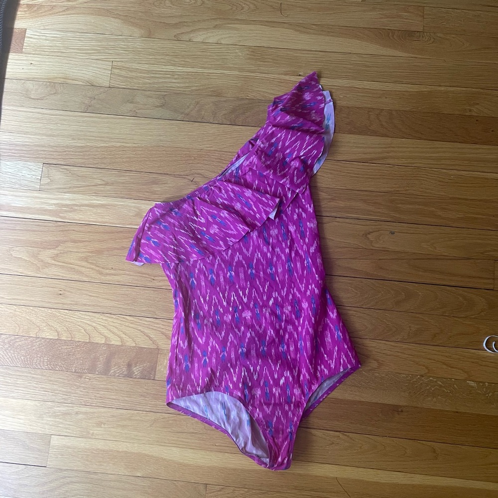 Isabel Marant Ruffle One Shoulder Swimsuit - Picture 3 of 9